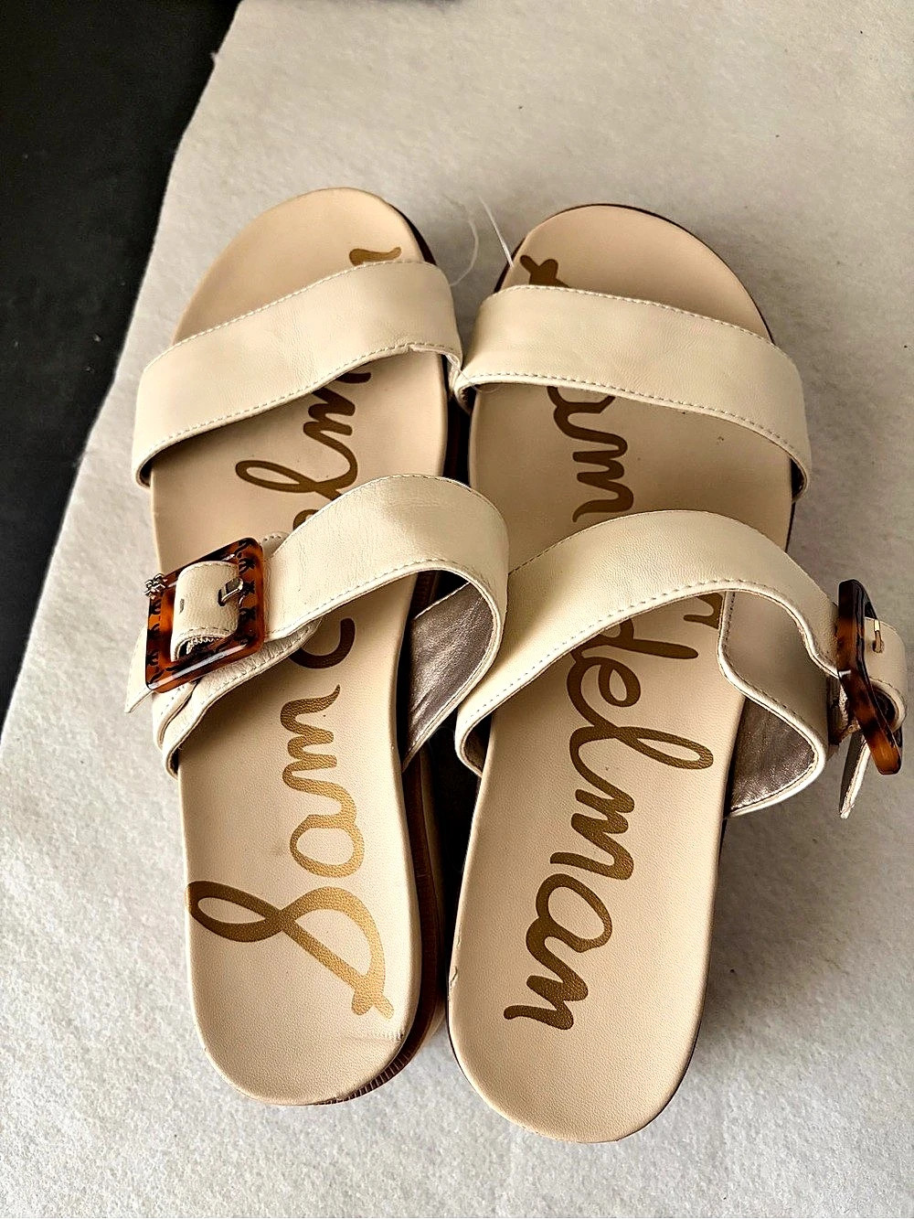 Sam Edelman Pauleena Platform Wedge Slide Sandal Beige